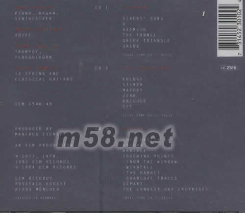 AZIMUTH方位專輯背面圖片