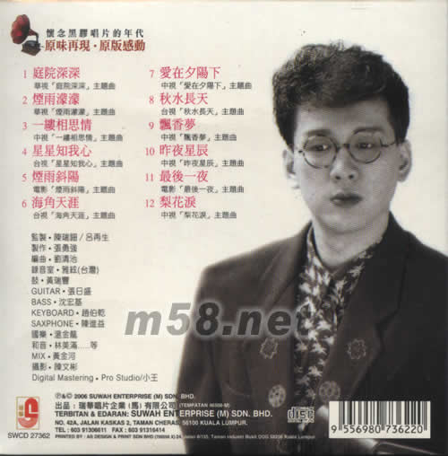 最受歡迎電影/電視劇主題曲(黑膠雷射小碟王系列)專輯背面圖片