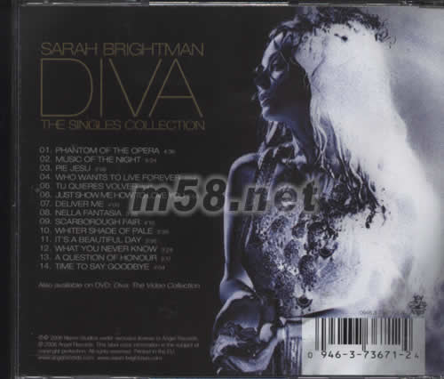 DIVA THE SINGLES COLLECTION專輯背面圖片