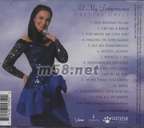 我的明日ALL MY TOMORROWS專輯背面圖片