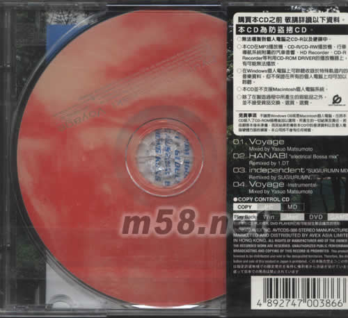 AYUMI HAMASAKI VOYAGE專輯背面圖片