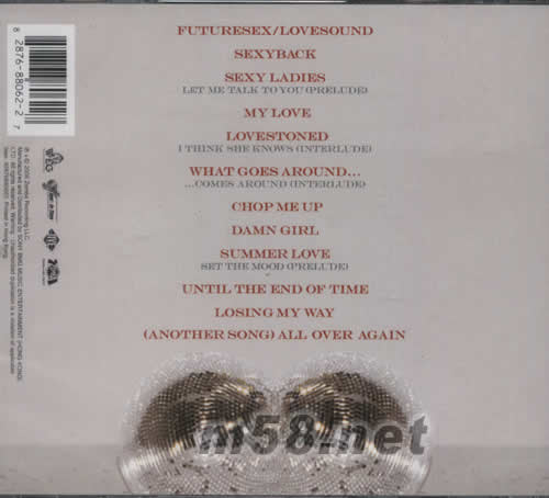 FutureSex LoveSounds專輯背面圖片