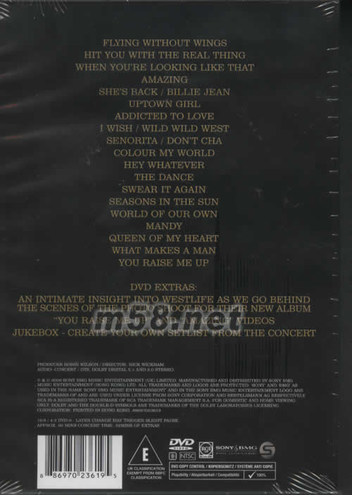 LIVE AT WEMBLEY專輯背面圖片