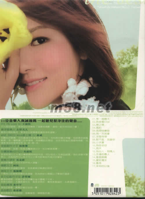 淳佳精選17首專輯背面圖片