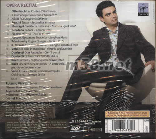 OPEARA RECITAL ROLANDO VILLAZON專輯背面圖片