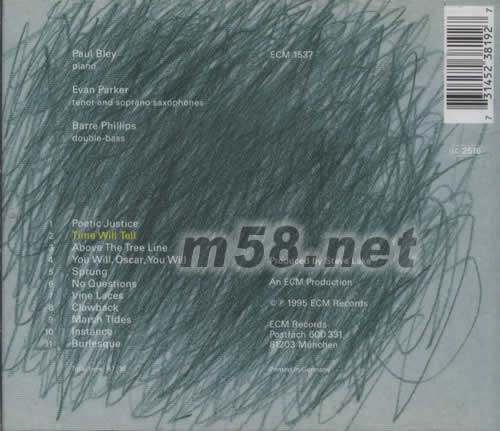 TIME WILL TELL專輯背面圖片