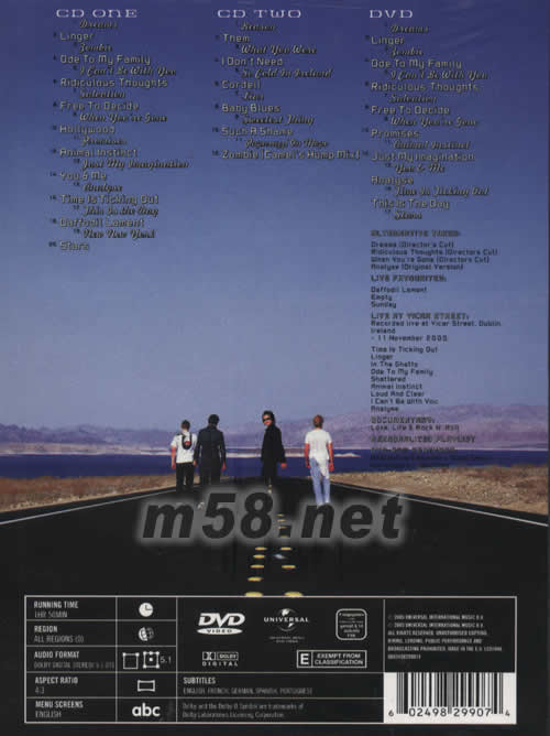 THE Cranberries star THE BEST OF 1992-2002(CD+DVD套裝)專輯背面圖片