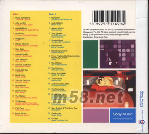 THE LOOK OF LOVE專輯背面圖片