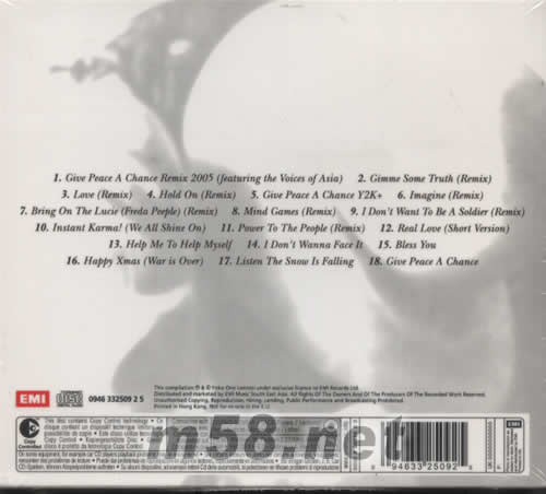 PEACE LOVE TRUTH專輯背面圖片