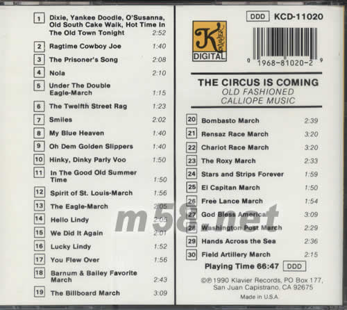 CIRCUS IS COMING馬戲團來啦專輯背面圖片
