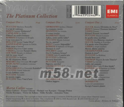 THE PLATINUM COLLECTION白金精選專輯背面圖片