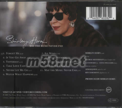 MAY THE MUSIC HEVER END專輯背面圖片