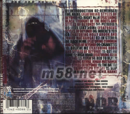 Fort Minor / The Rising Tied 黑暗堡壘 / 火線同盟專輯背面圖片