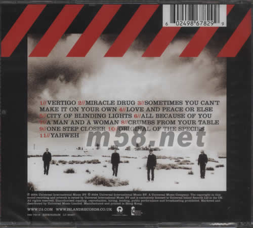 HOW TO DISMANTLE AN ATOMIC BOMB專輯背面圖片