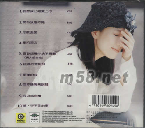 我想我已經(jīng)愛(ài)上你專輯背面圖片