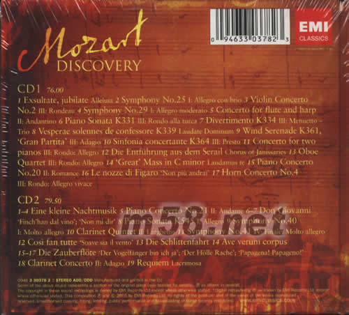 MOZART DISCOVERY(豪華版)專輯背面圖片