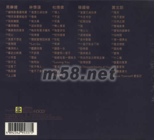 滾石香港黃金經典Ⅳ周華健 林憶蓮 杜德偉 張國榮 莫文蔚專輯背面圖片