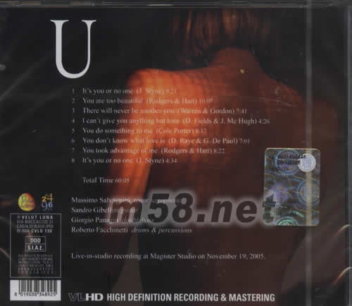 U SALVGNINI QUARTET VELUT LUNA專輯背面圖片