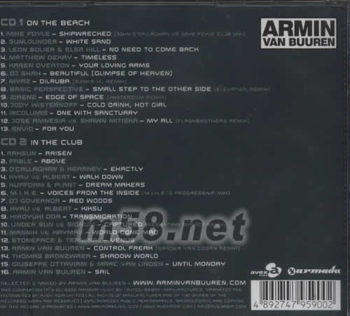 A STATE OF TRANCE專輯背面圖片