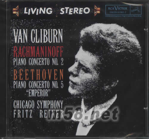 RACHMANINOFF克萊本 拉赫瑪尼諾夫:第2鋼協(LIVING STEREO 逼真立體聲系列)專輯正面圖片