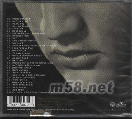 Elvis 30 #1 Hits專輯背面圖片