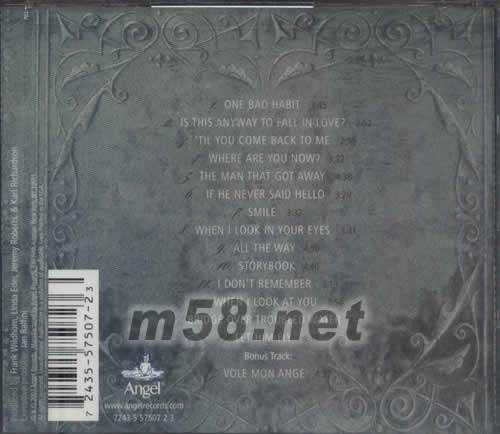 Storybook專輯背面圖片