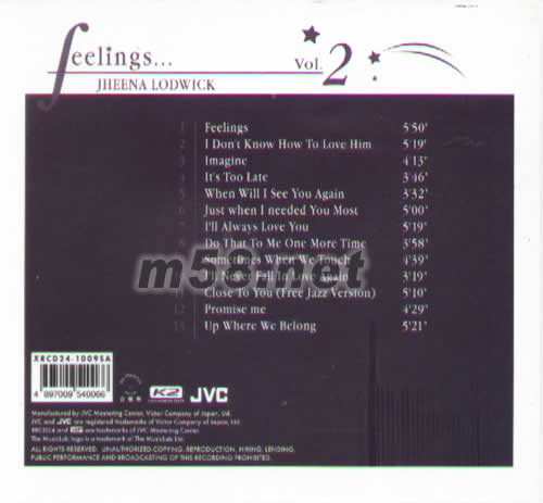 珍納JHEENA LODWICK Vol.2 Feelings... XRCD專輯背面圖片