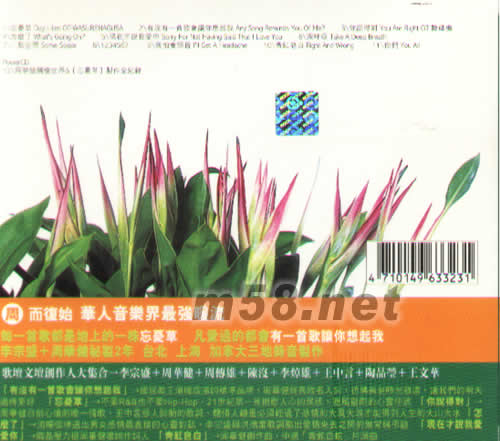 忘憂草專輯背面圖片