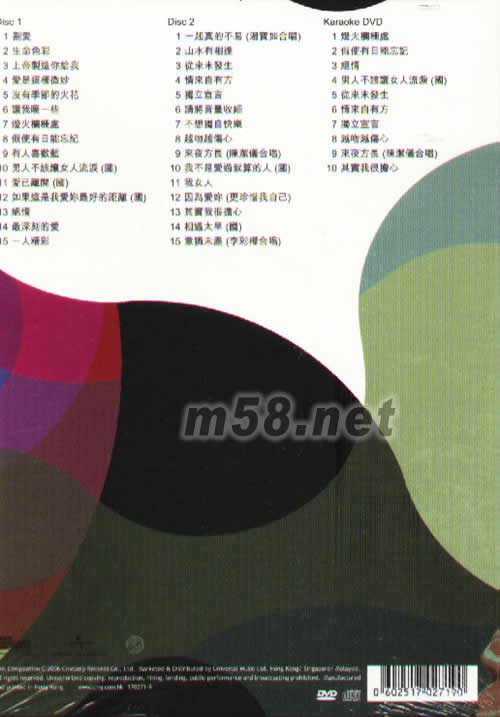 愛音樂三人行-蘇永康專輯背面圖片