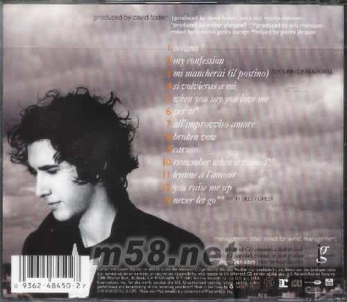 CLOSER專輯背面圖片