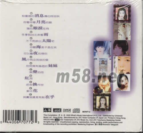 月亮說話精選輯XRCD專輯背面圖片