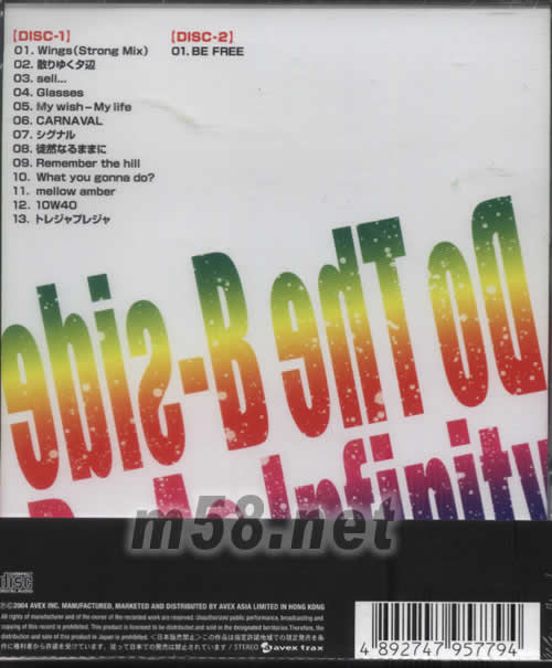 無限完美 B面精選 (海外版)專輯背面圖片