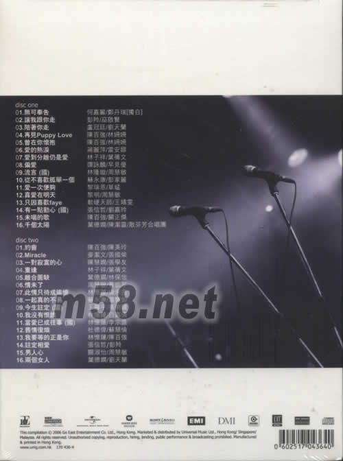 對著唱專輯背面圖片