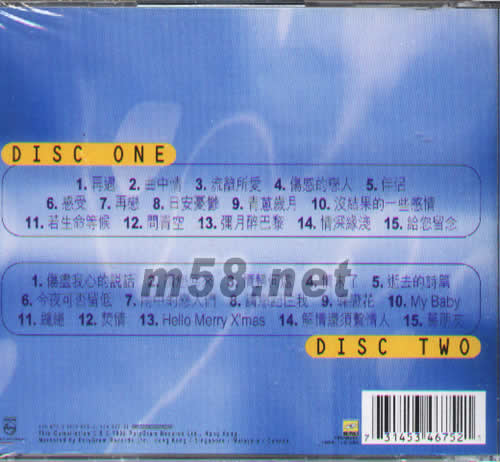 給您留念30首(寶麗金再版)專輯背面圖片