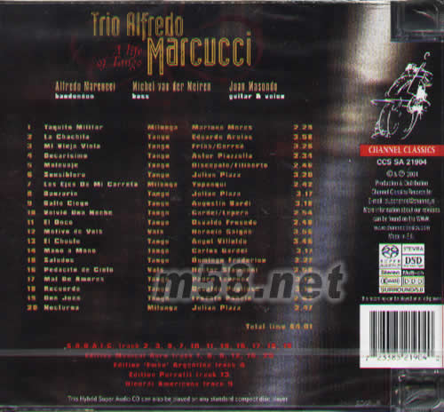 A LIFE OF TANGO 手風(fēng)琴大師 SACD專輯背面圖片