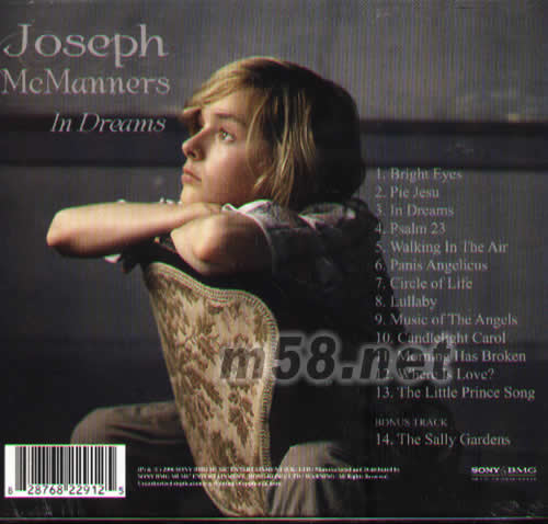 IN DREAMS專輯背面圖片