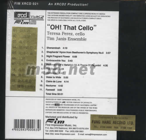 超時(shí)空大提琴OH! THAT CELLO TERESA PEREZ & TIM JANIS ENSEMBLE專輯背面圖片