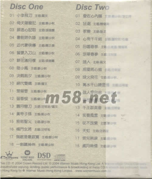 家傳戶曉 我們?nèi)甑闹黝}曲專輯背面圖片