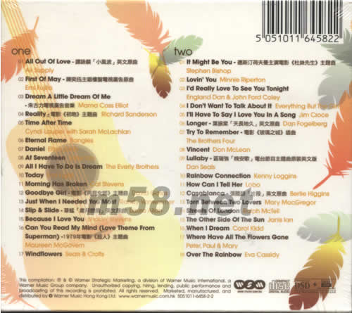 FIRST OF MAY專輯背面圖片