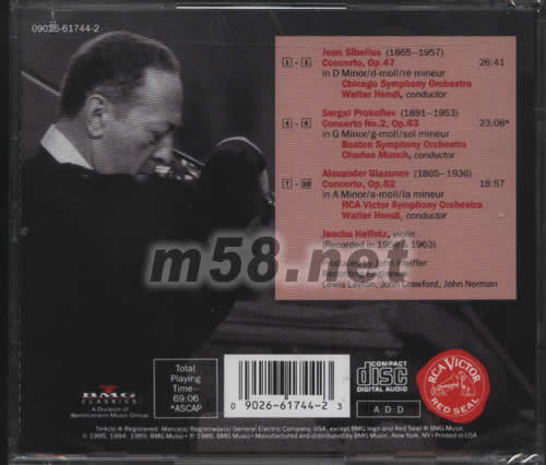 CONCERTOS:SIBELIUS PROKOFIEV NO 2專輯背面圖片