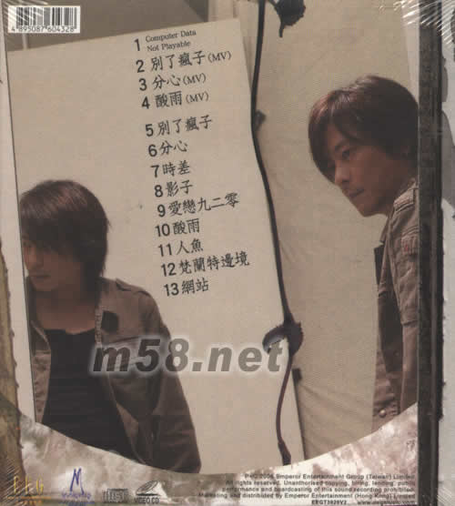 別了瘋子專輯背面圖片