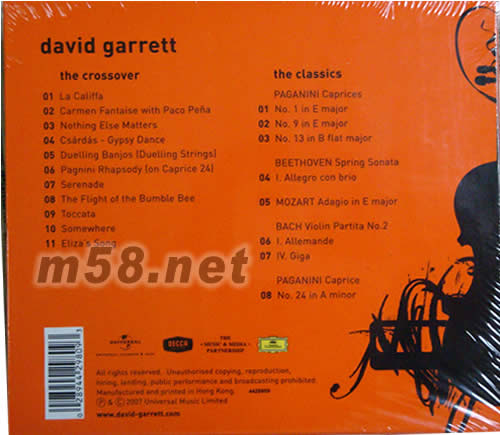 FREE(超人氣小提琴彗星3CD豪華版)專輯背面圖片