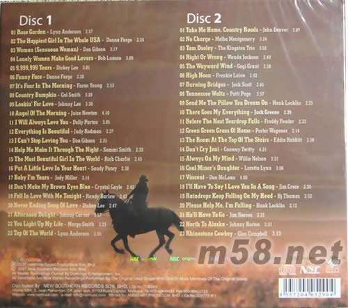 GOLDEN COLLECTION土CLASSIC COUNTRY經典鄉村音樂專輯背面圖片