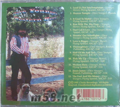 WESTERN HERO專輯背面圖片