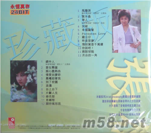 珍藏版 風塵淚 網中人專輯背面圖片