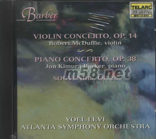 BARBER小提琴與鋼琴協奏曲專輯正面圖片