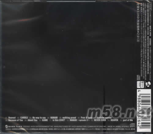 A Best 2 -Black黑(CD日本版)專輯背面圖片