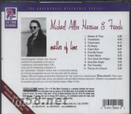 鋼琴簡尼GMICHAEL ALLEN HARRISON MATTER OF TIME專輯背面圖片