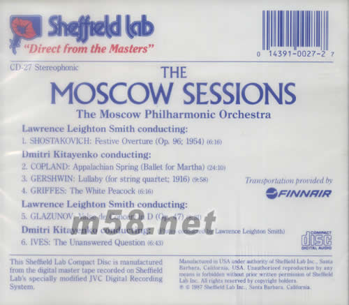 THE MOSCOW SESSIONS相聚莫斯科之一專輯背面圖片