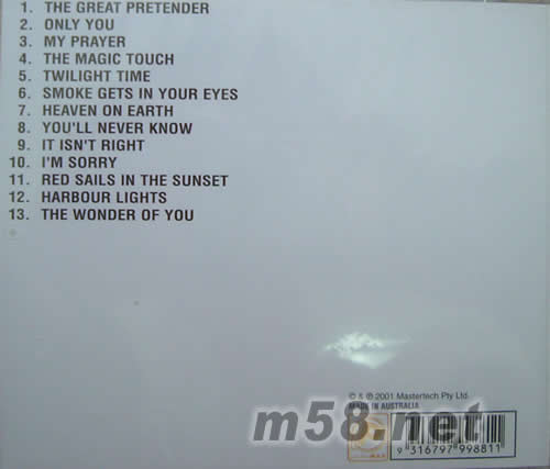 ON THE SENTIMENTAL SIDE專輯背面圖片